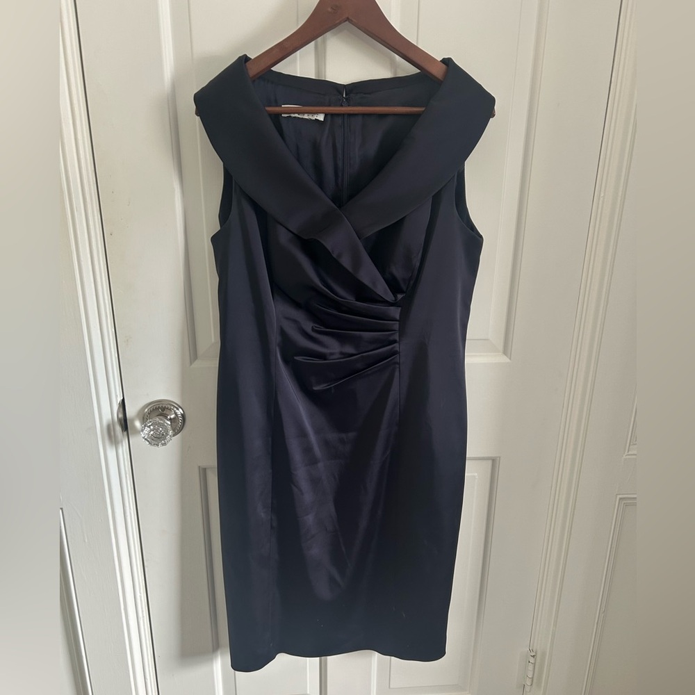 Kay Unger Dark Navy Sleeveless Mini Dress